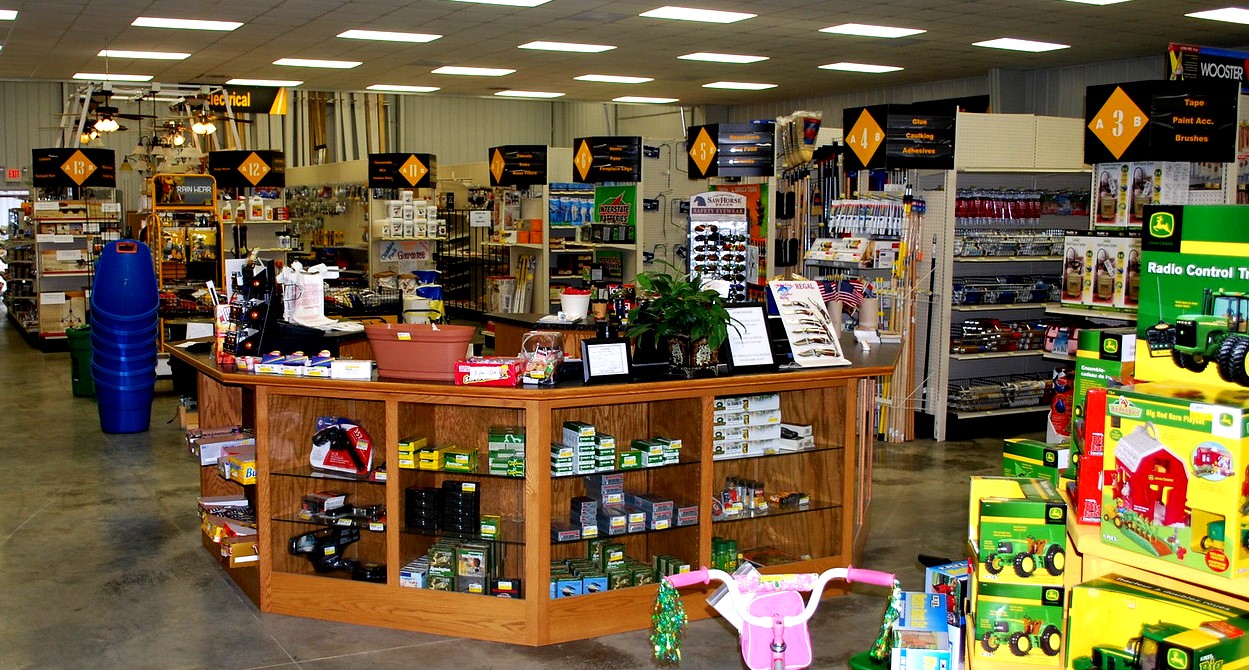 Newly remodeled hardware store with retail focused design